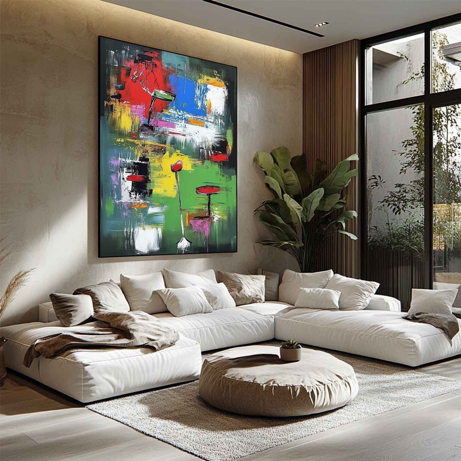 Wall Art Vertical Expressionist Golf Painting