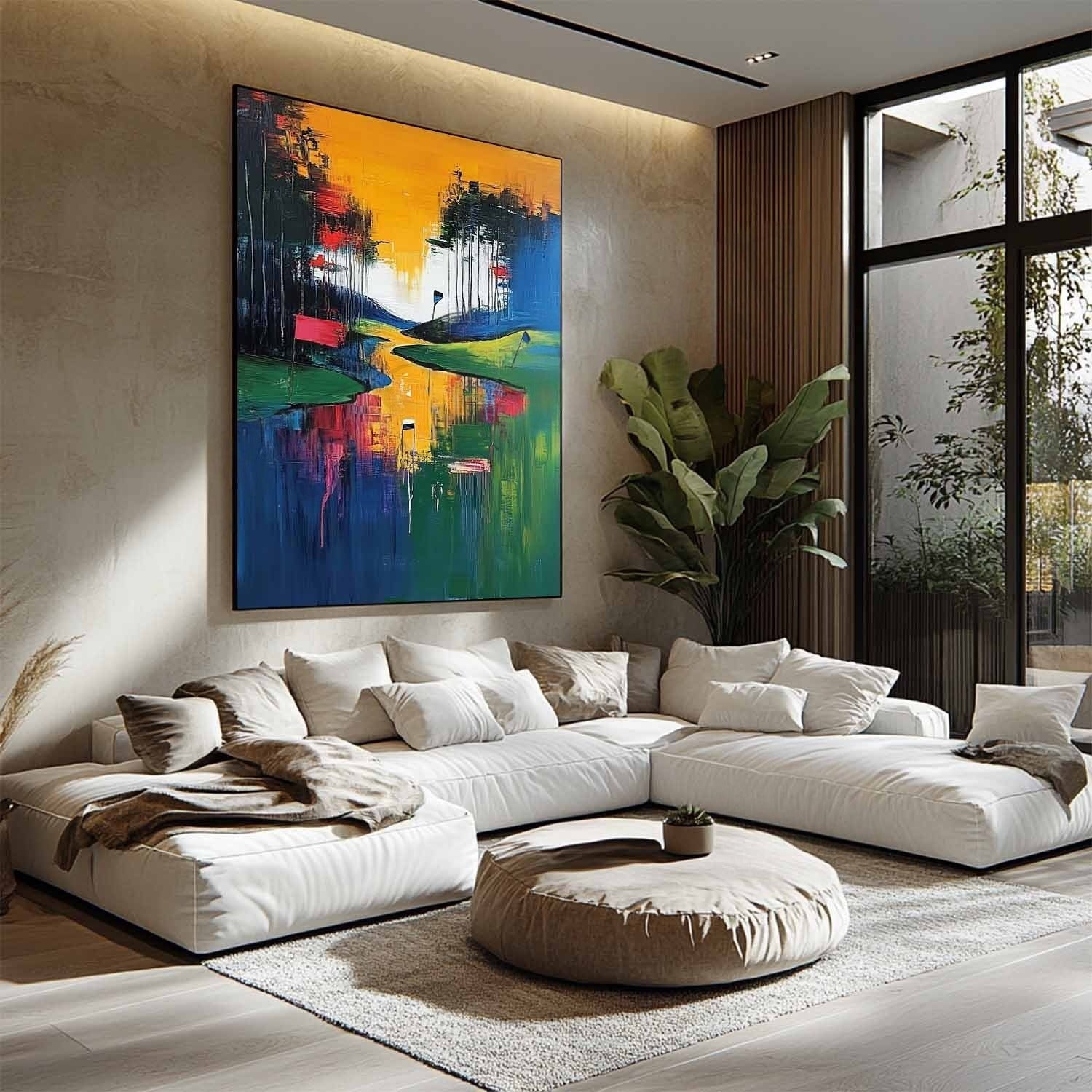Wall Art Vertical Golf Course Landscape Painting