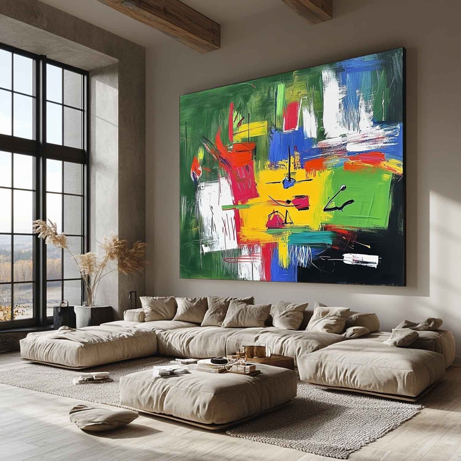 Wall Art Horizontal Expressionist Colorful
