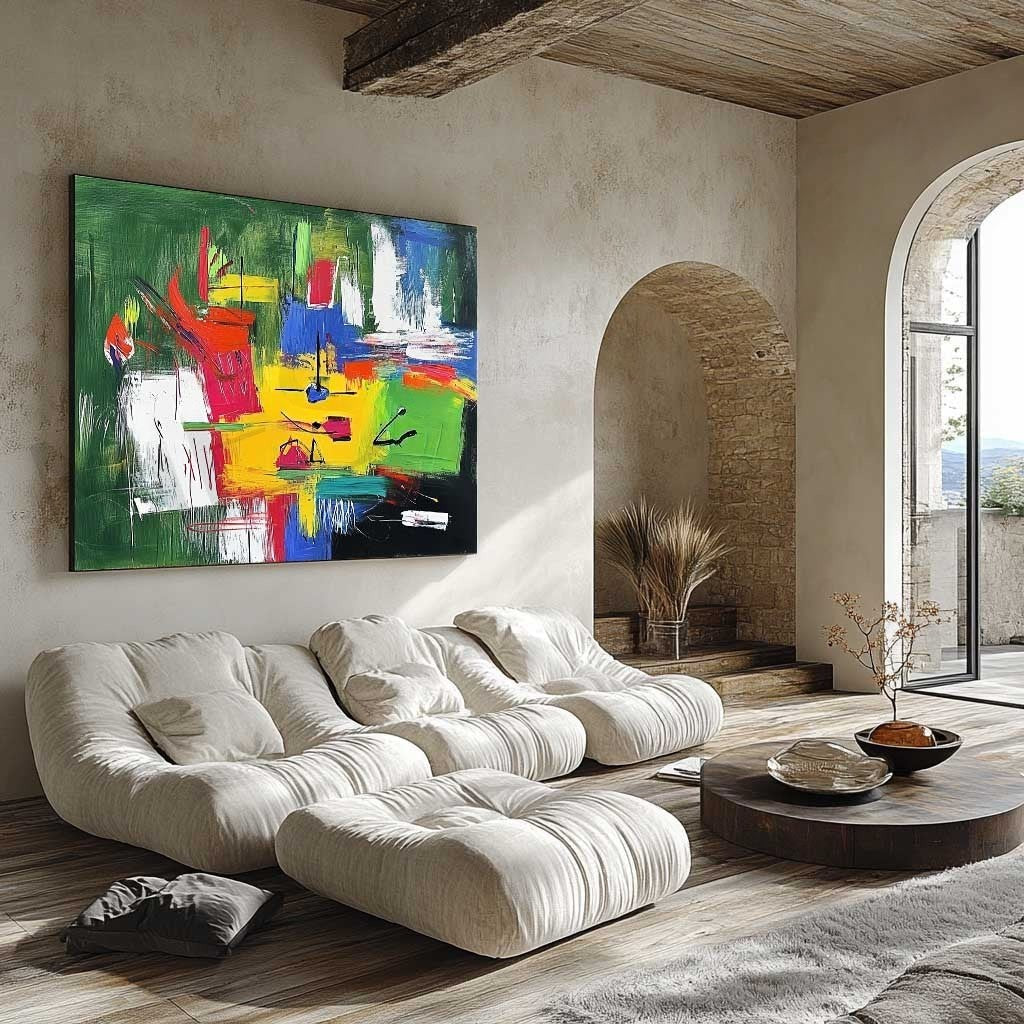 Wall Art Horizontal Expressionist Colorful
