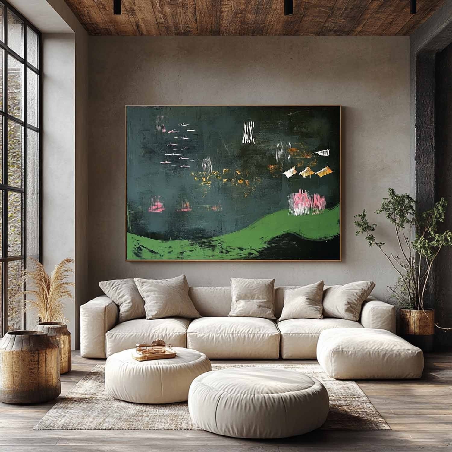 Wall Art Rectangle Abstract Modern Art Luxury