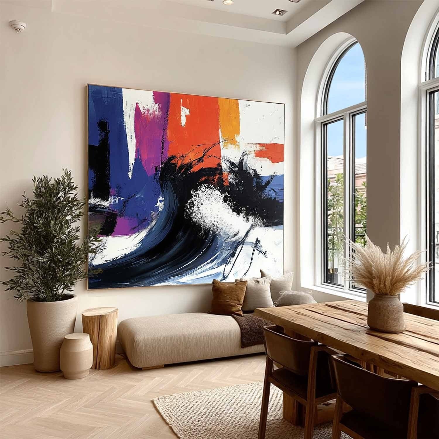 Wall Art Dynamic Textured Wave