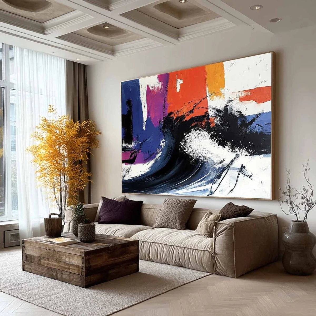 Wall Art Dynamic Textured Wave