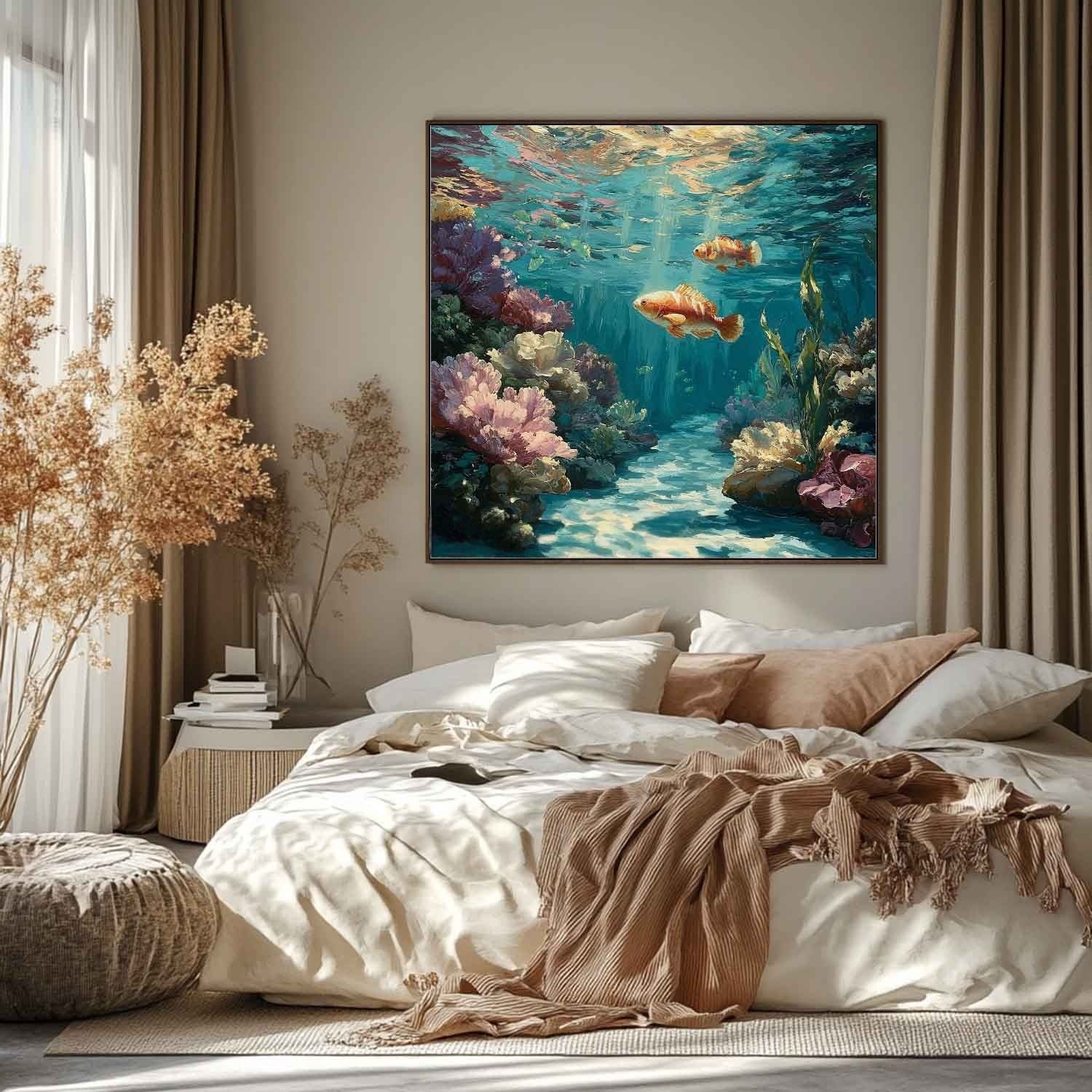 Wall Art Underwater Coral Reef Tropical Fish