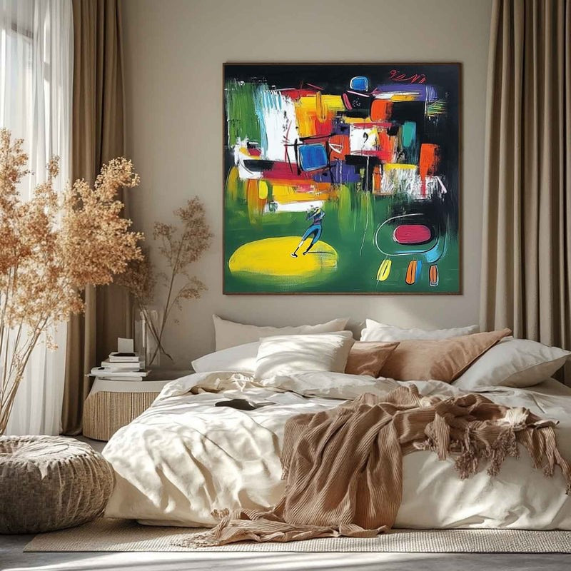 Wall Art Expressionist Golf Painting