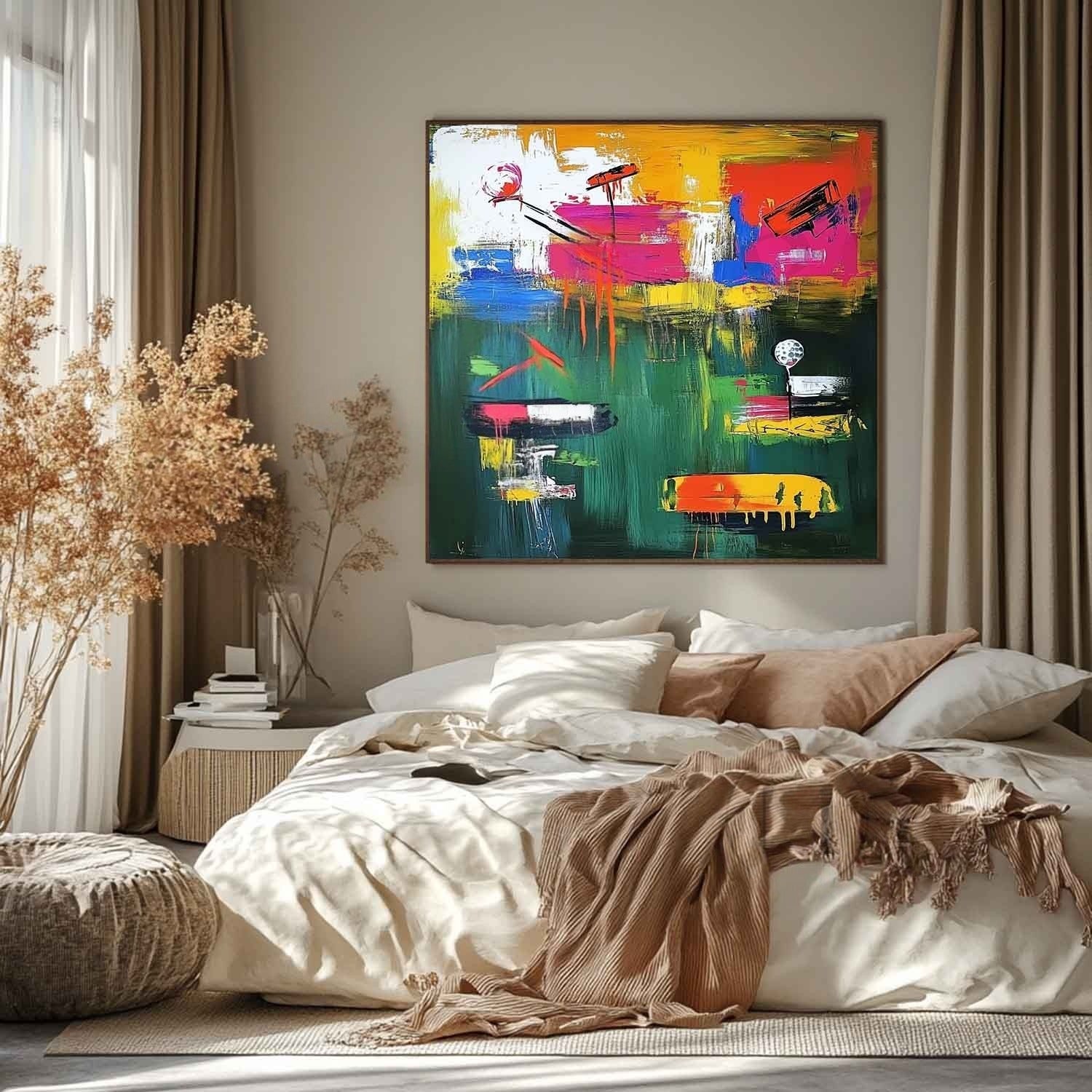 Wall Art Square Expressionist Golf Painting