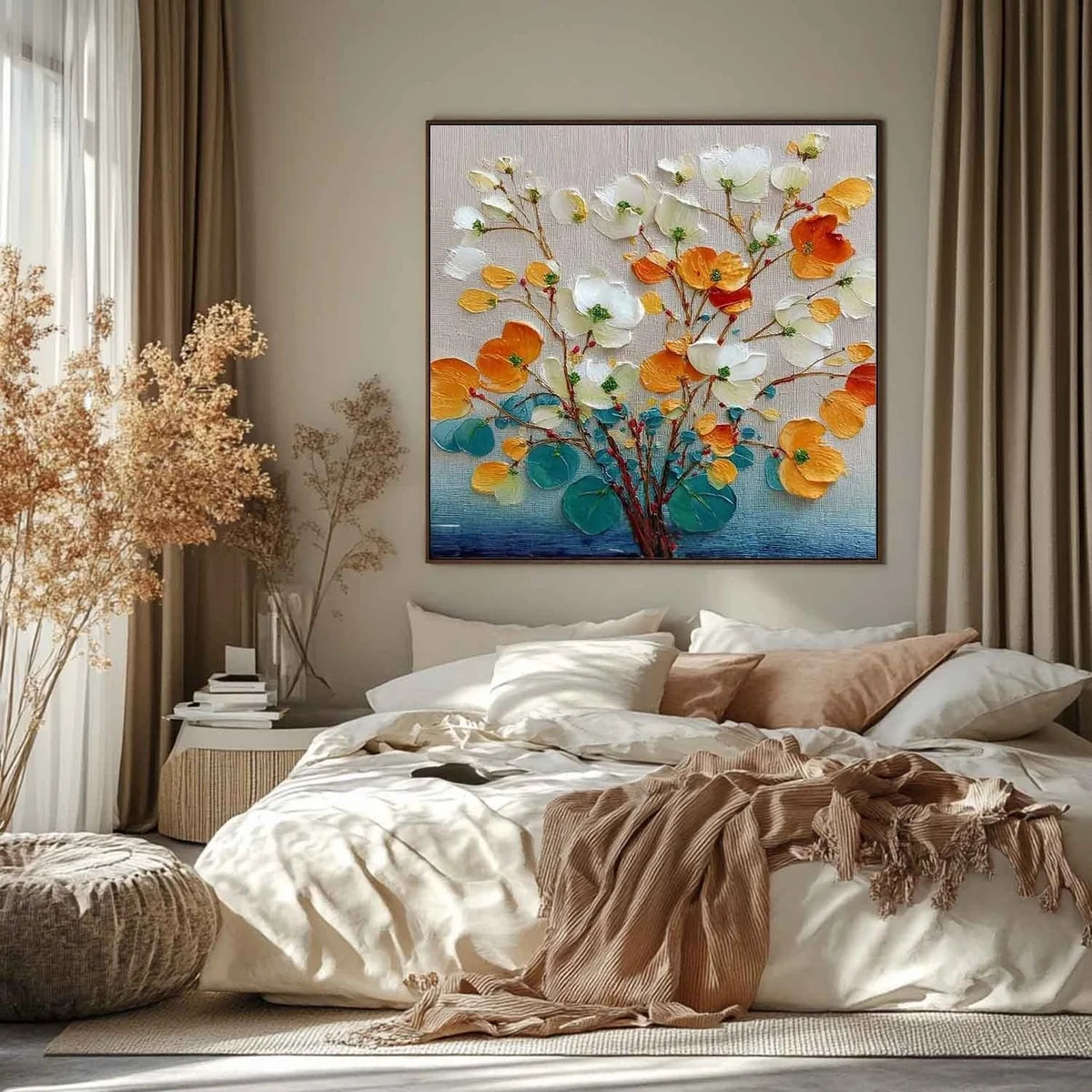 Blossom Eucalyptus 3D Impasto Painting
