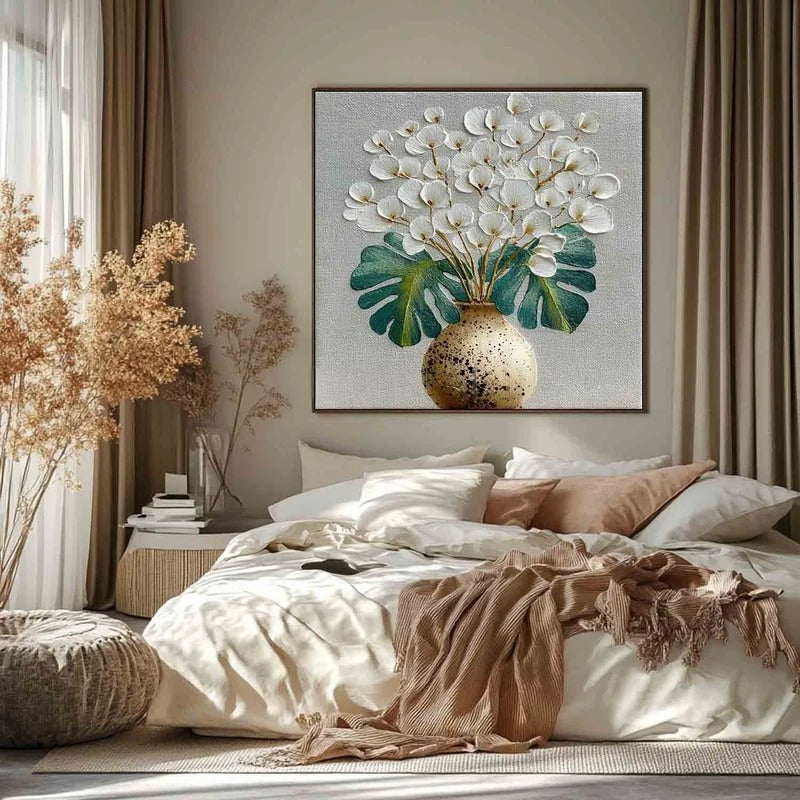 Monstera Leaves 3D Textured Painting