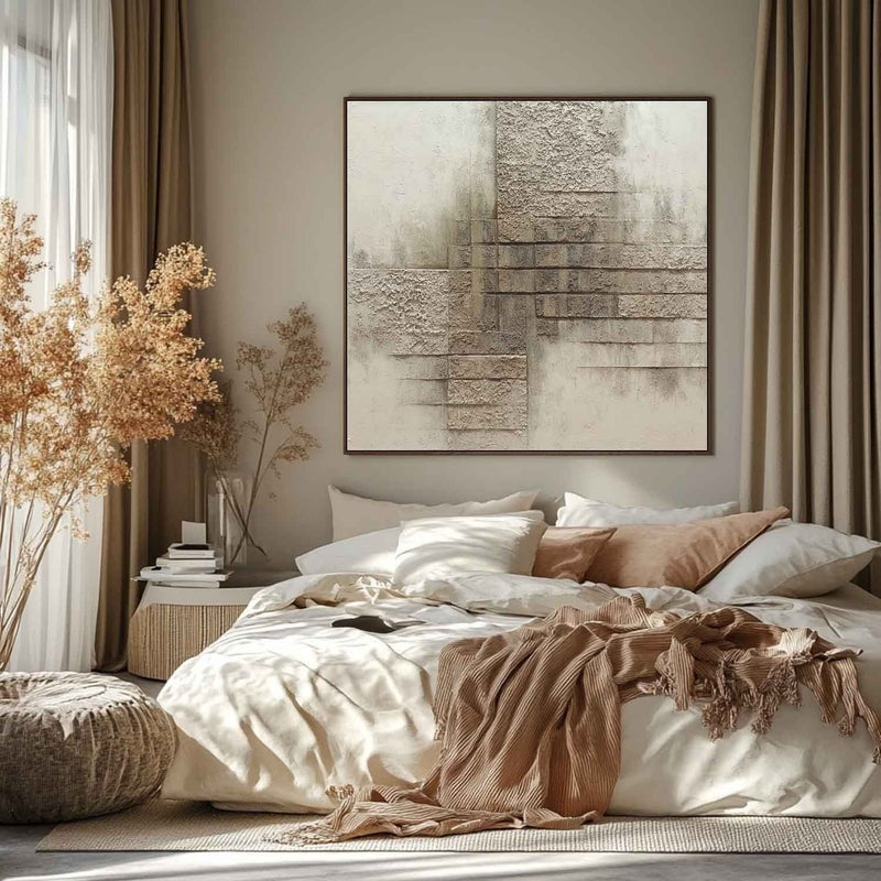 Wall Art Minimalist Brick Pattern Textured