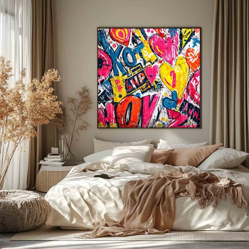 Wall Art Pop Art Graffiti Heart Love Street