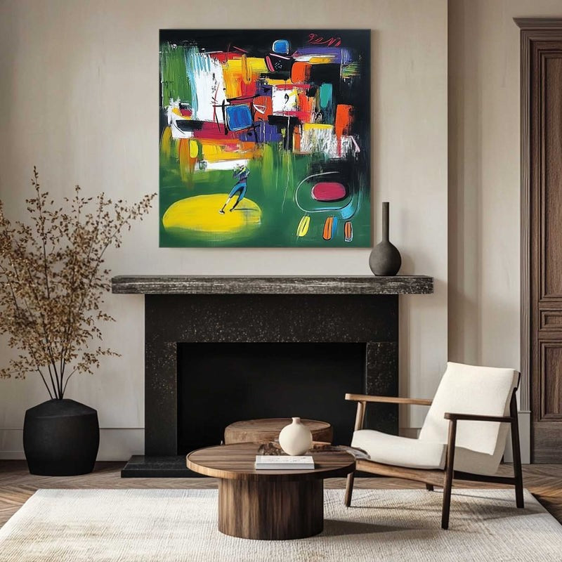 Wall Art Expressionist Golf Painting
