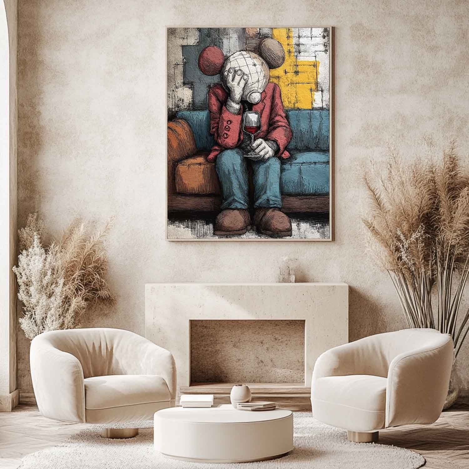 Kaws Melancholy Pop Art Painting