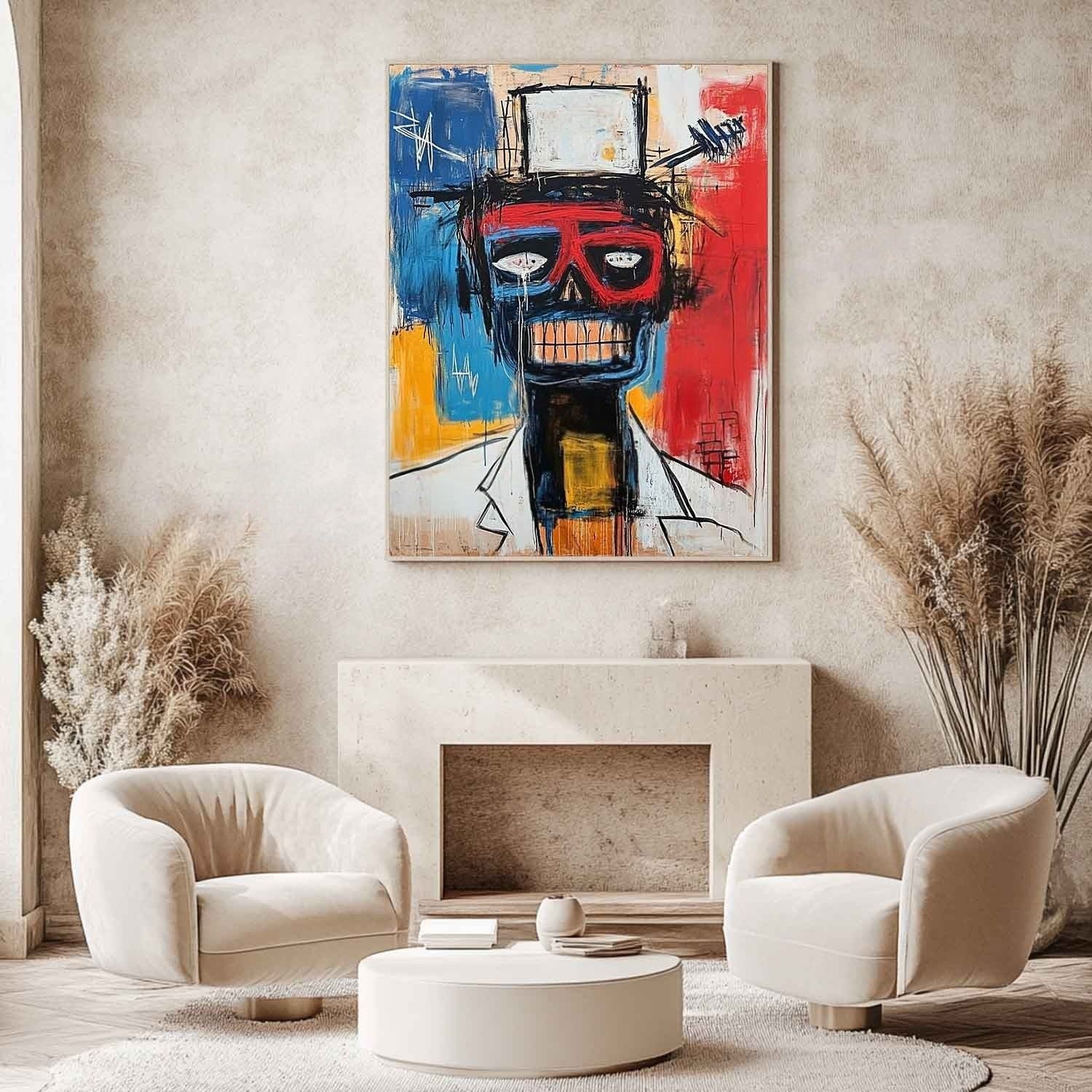 Wall Art Neo Expressionist Skull Figure