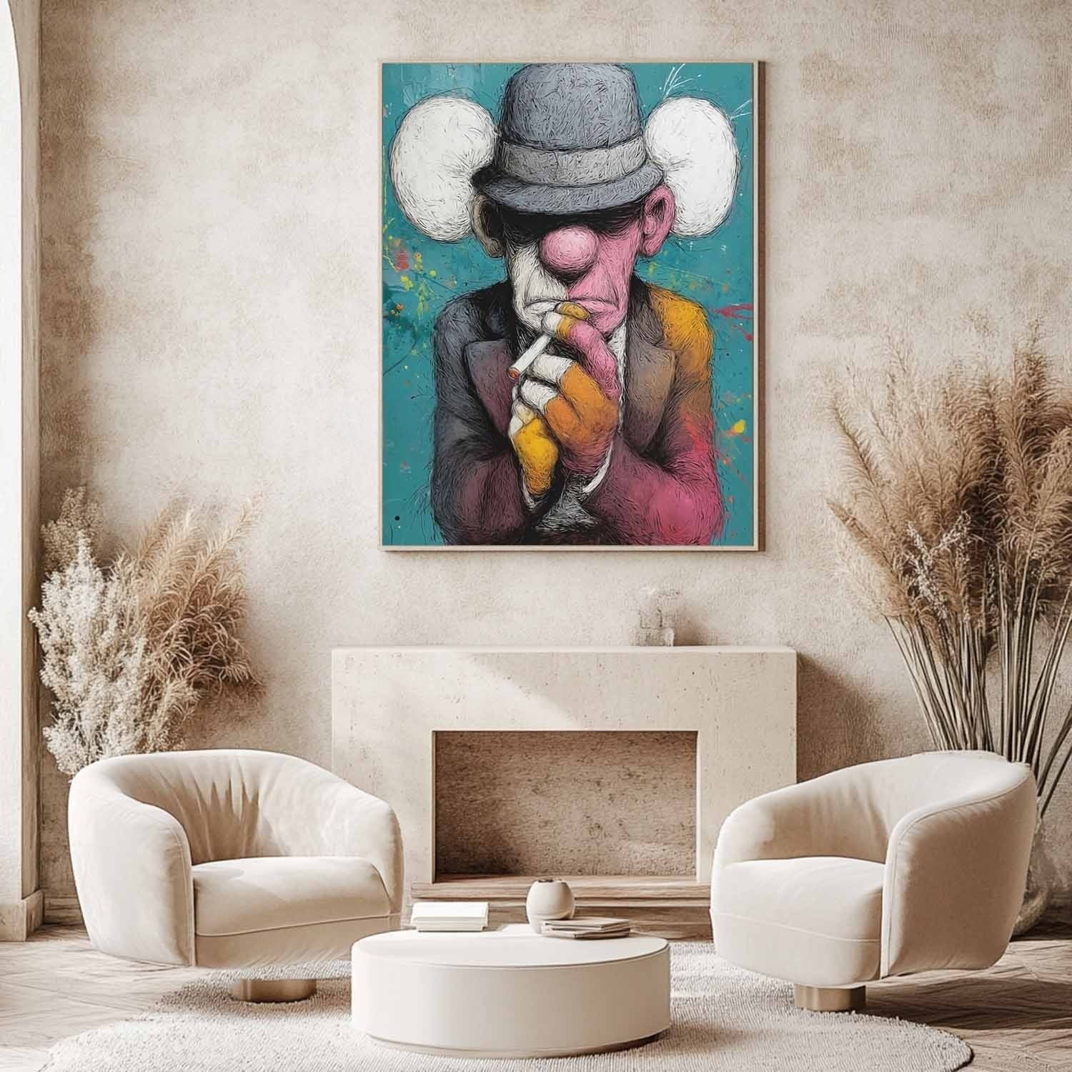 Kaws Gangster Pop Art Painting Modern