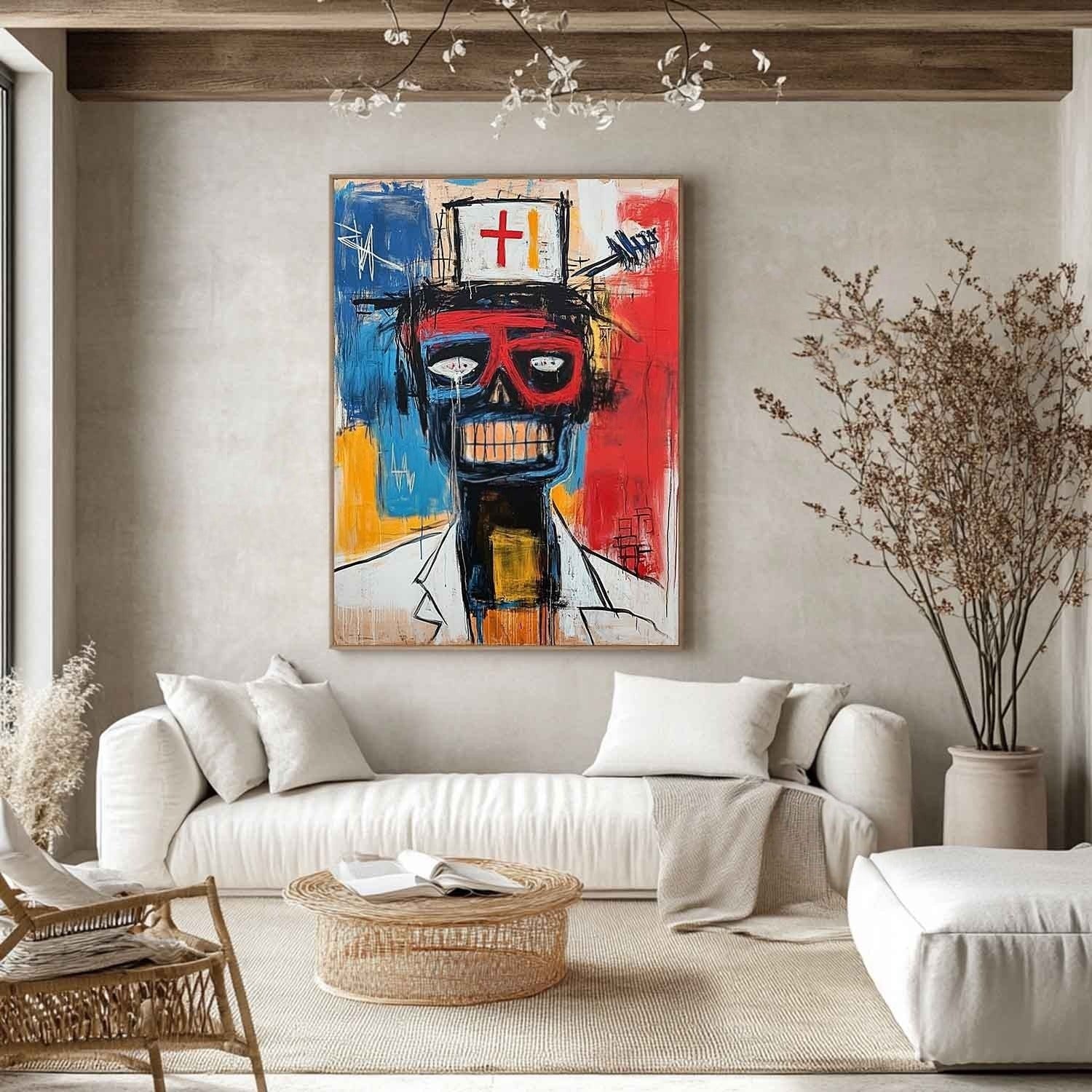 Wall Art Neo Expressionist Skull Figure