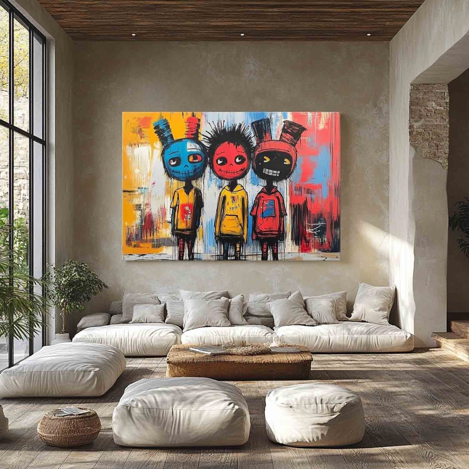 Wall Art Neo Expressionist Trio Skull