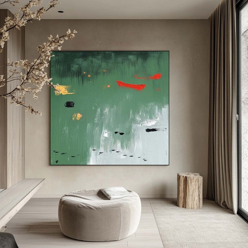 Wall Art Calm Textured Serene Green