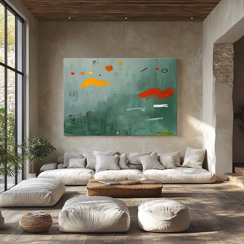 Wall Art Playful Textured Whimsical Shapes