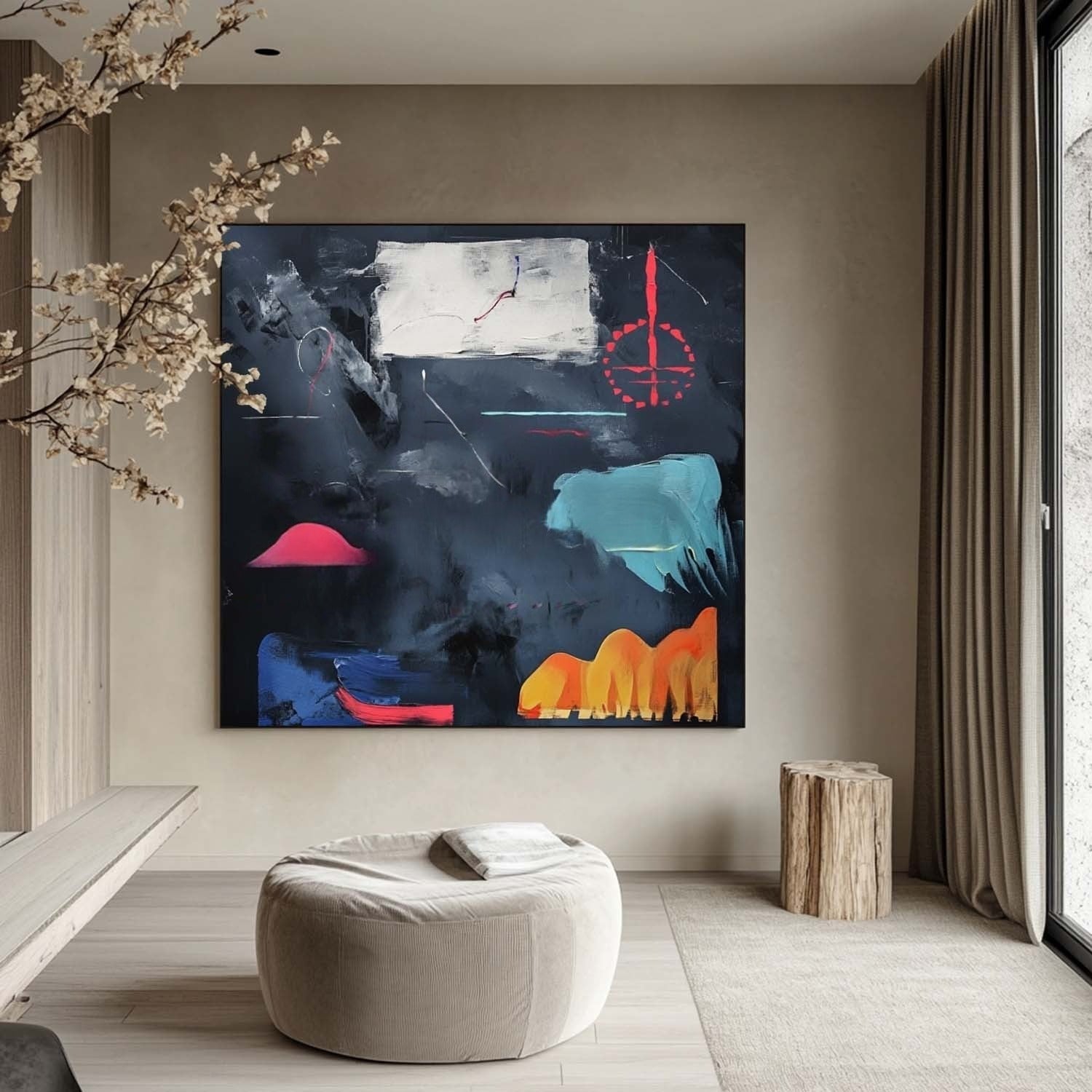 Wall Art Dynamic Textured Bold Dark