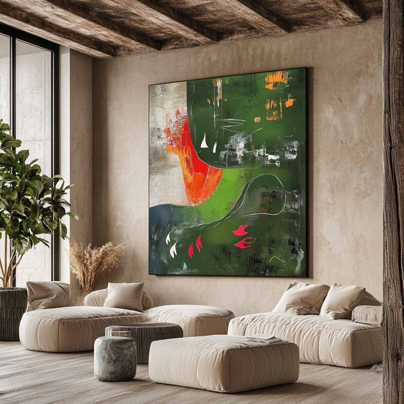 Wall Art Lush Textured Organic Green