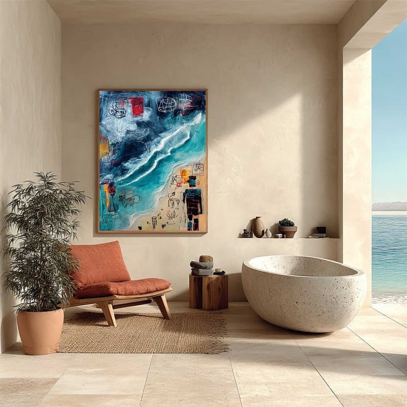 Wall Art Abstract Ocean Painting