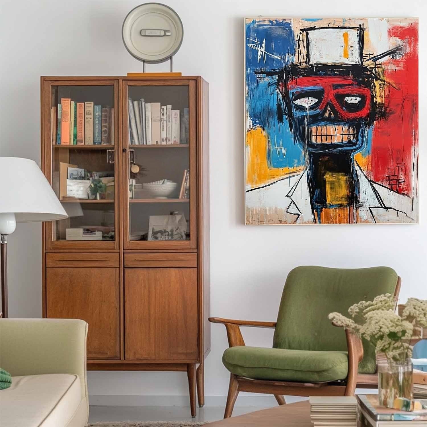 Wall Art Neo Expressionist Skull Figure