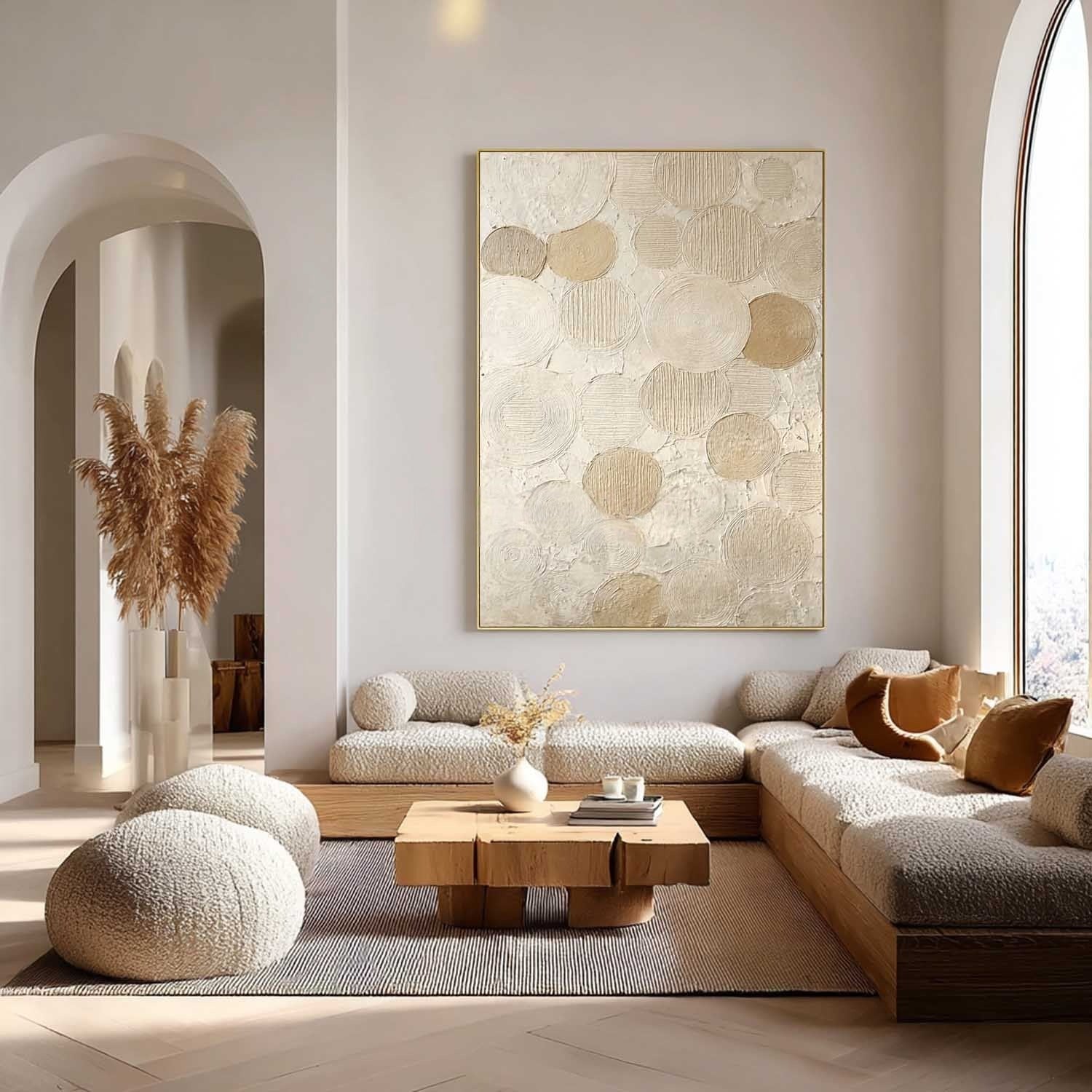 Wall Art Neutral Textured Oil Painting