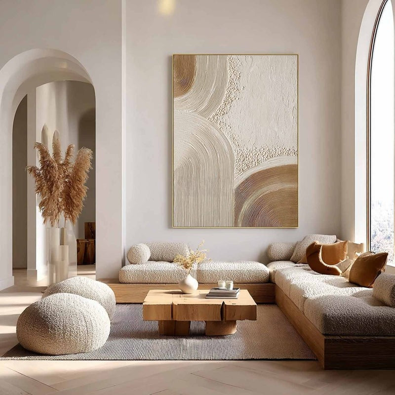 Wall Art Abstract Arc Texture Painting