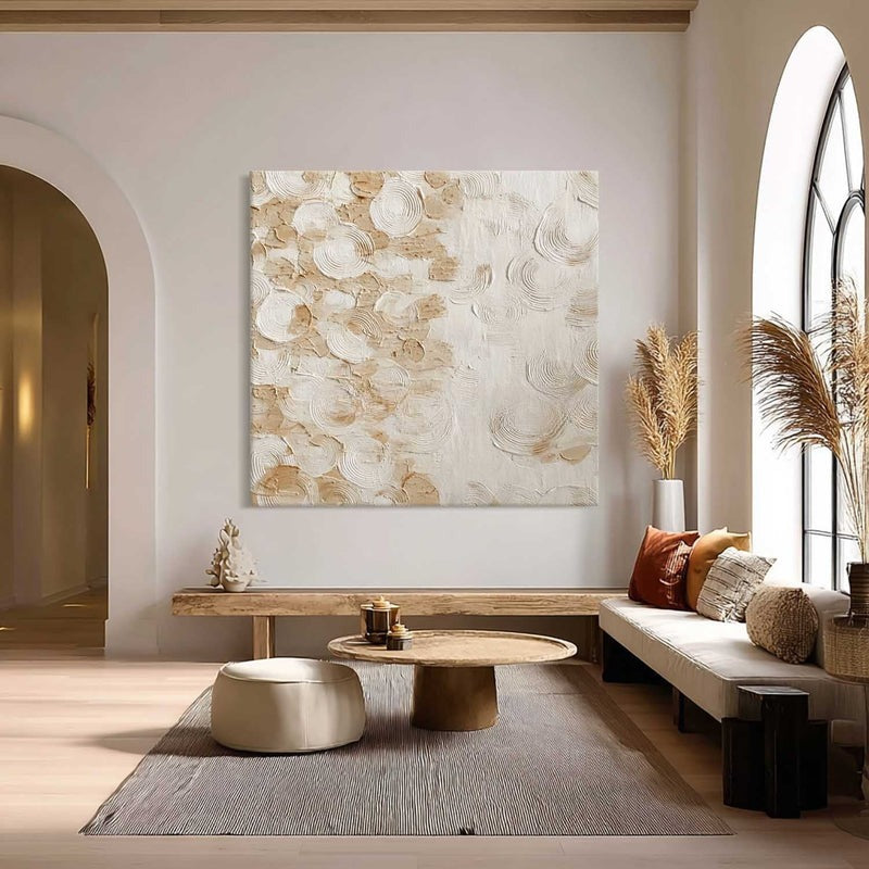 Wall Art Neutral Textured Oil Painting