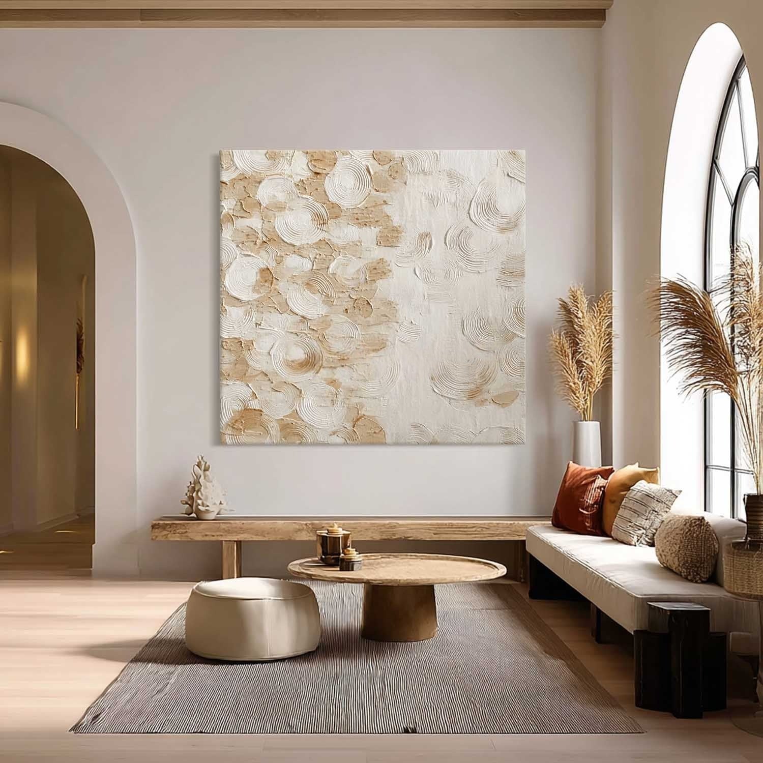 Wall Art Neutral Textured Oil Painting