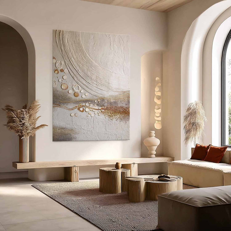 Wall Art Neutral Circle Abstract Minimalist