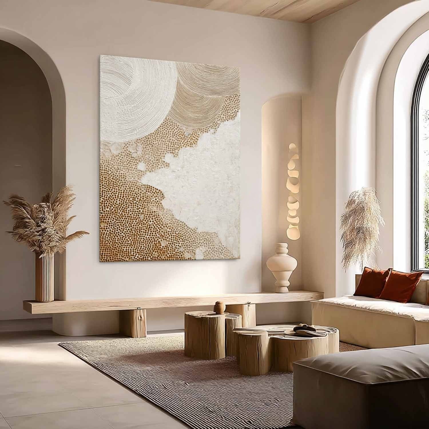 Wall Art Neutral Textured Oil Painting