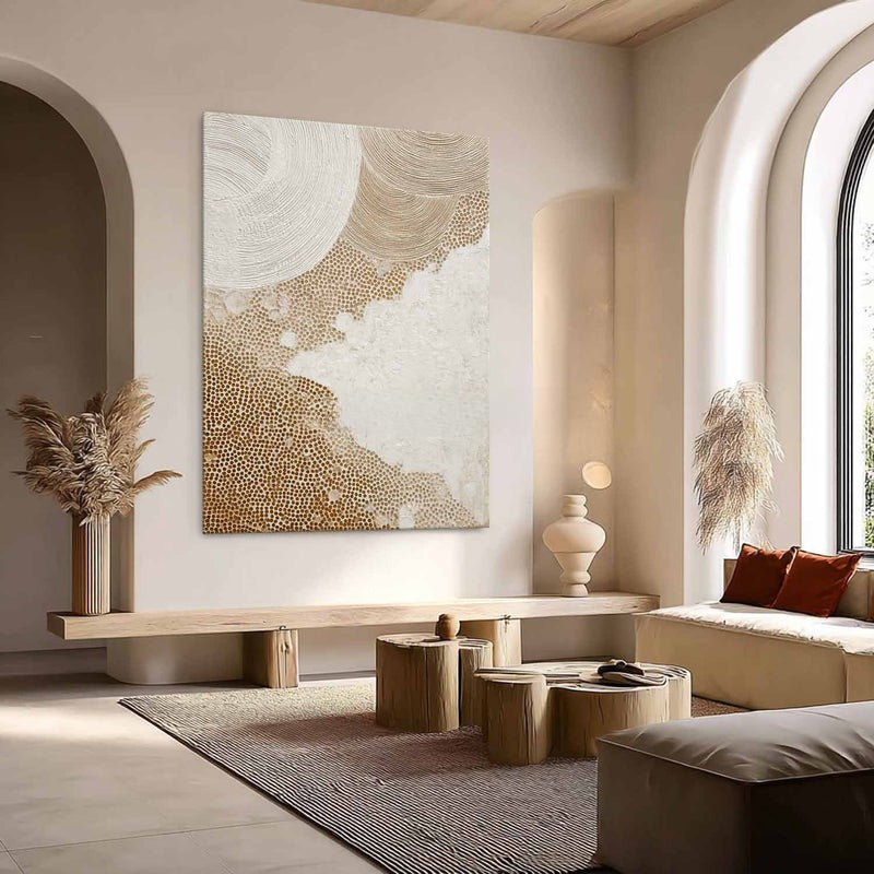 Wall Art Neutral Textured Oil Painting