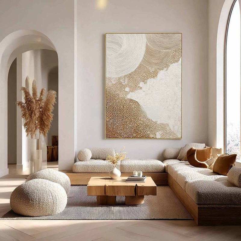 Wall Art Neutral Textured Oil Painting