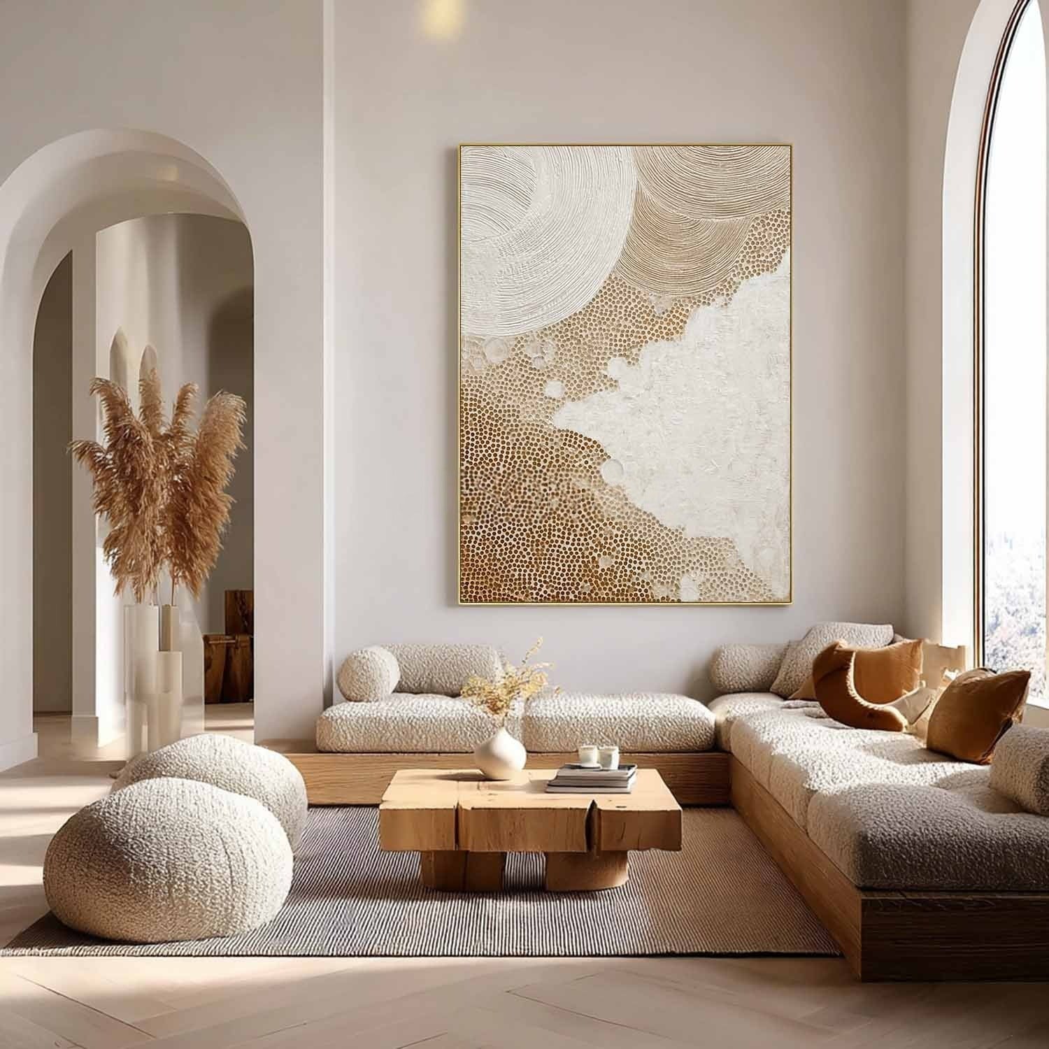 Wall Art Neutral Textured Oil Painting