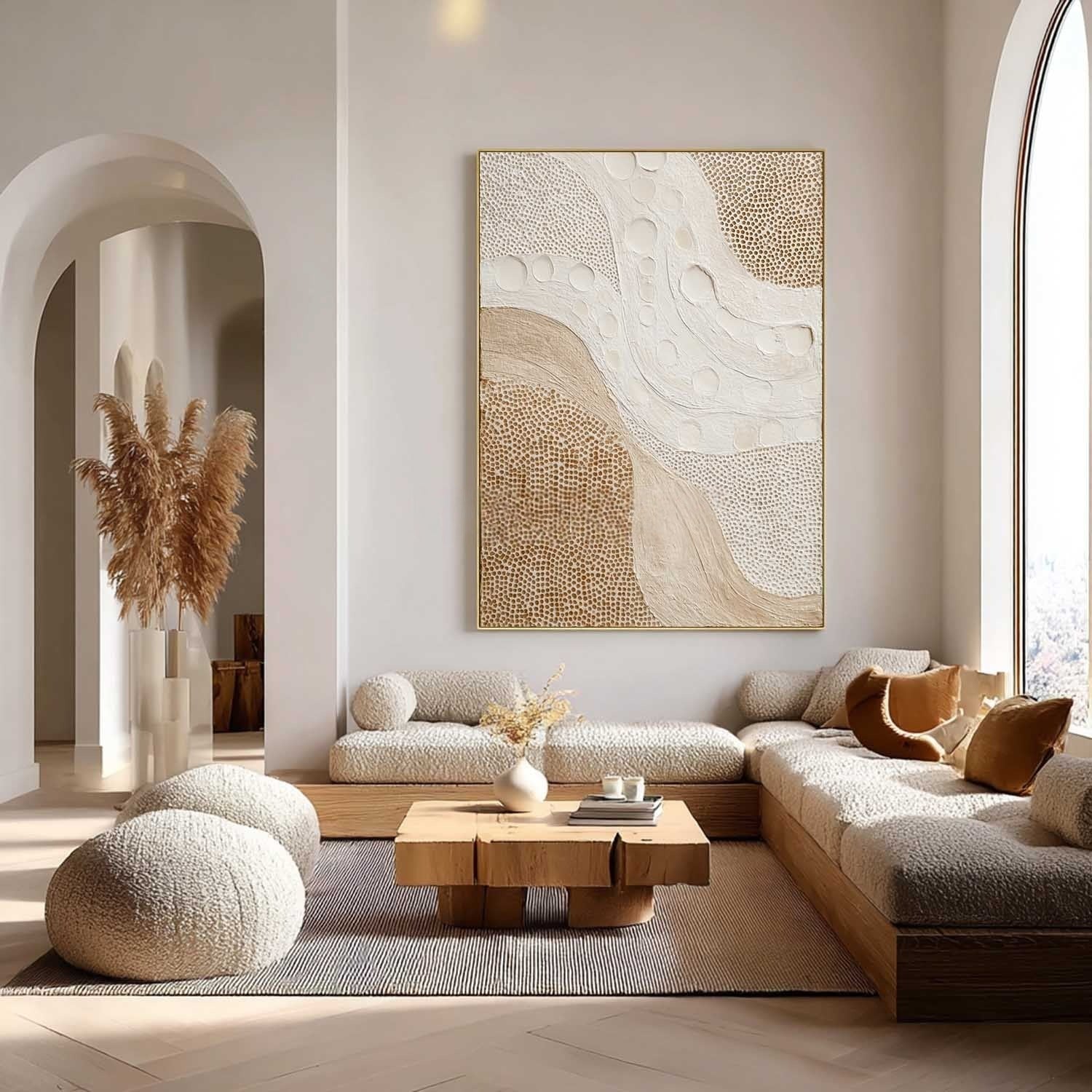 Wall Art Organic Flow Texture Bohemian Painting