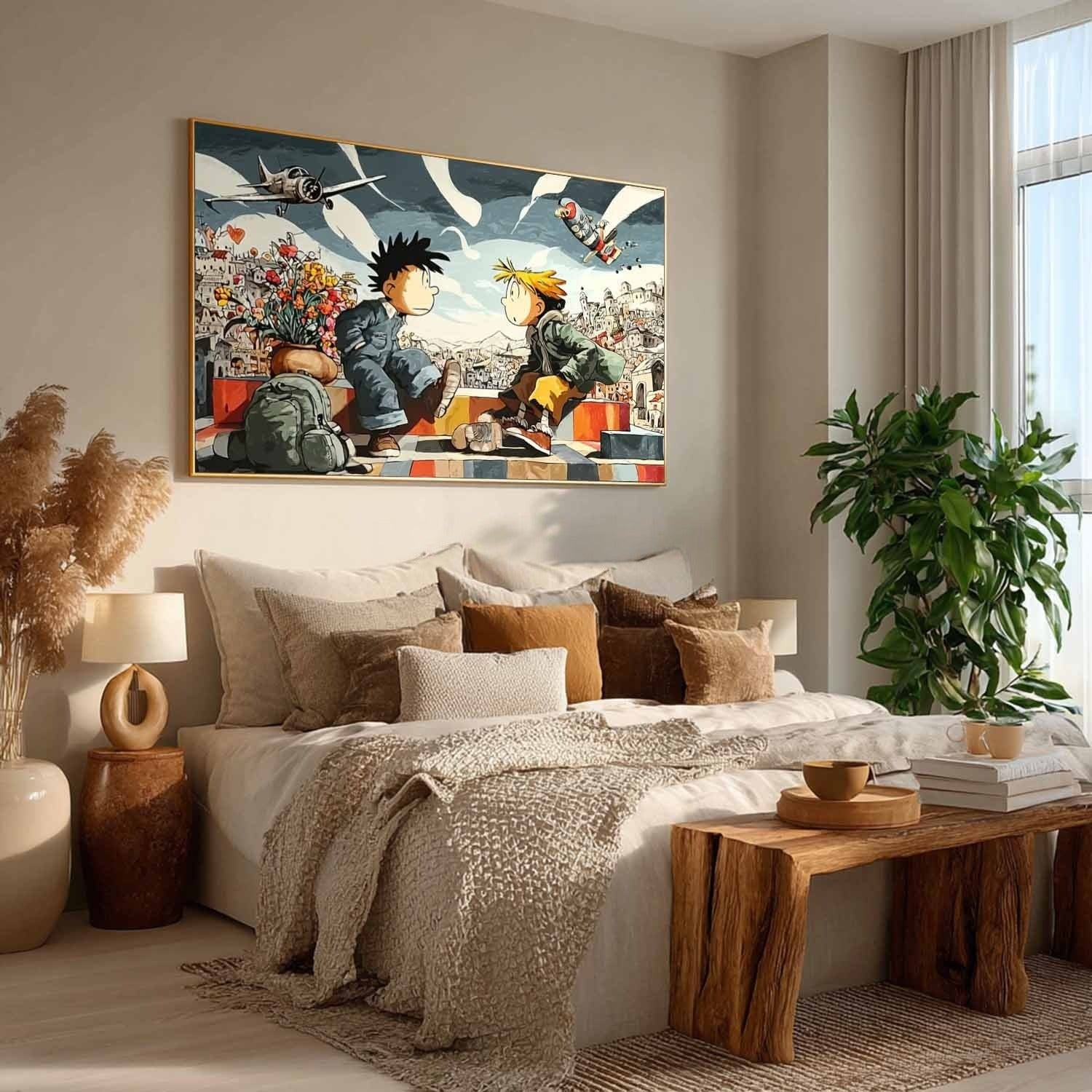 Wall Art Pop Art Style Comic Figure Oil Painting