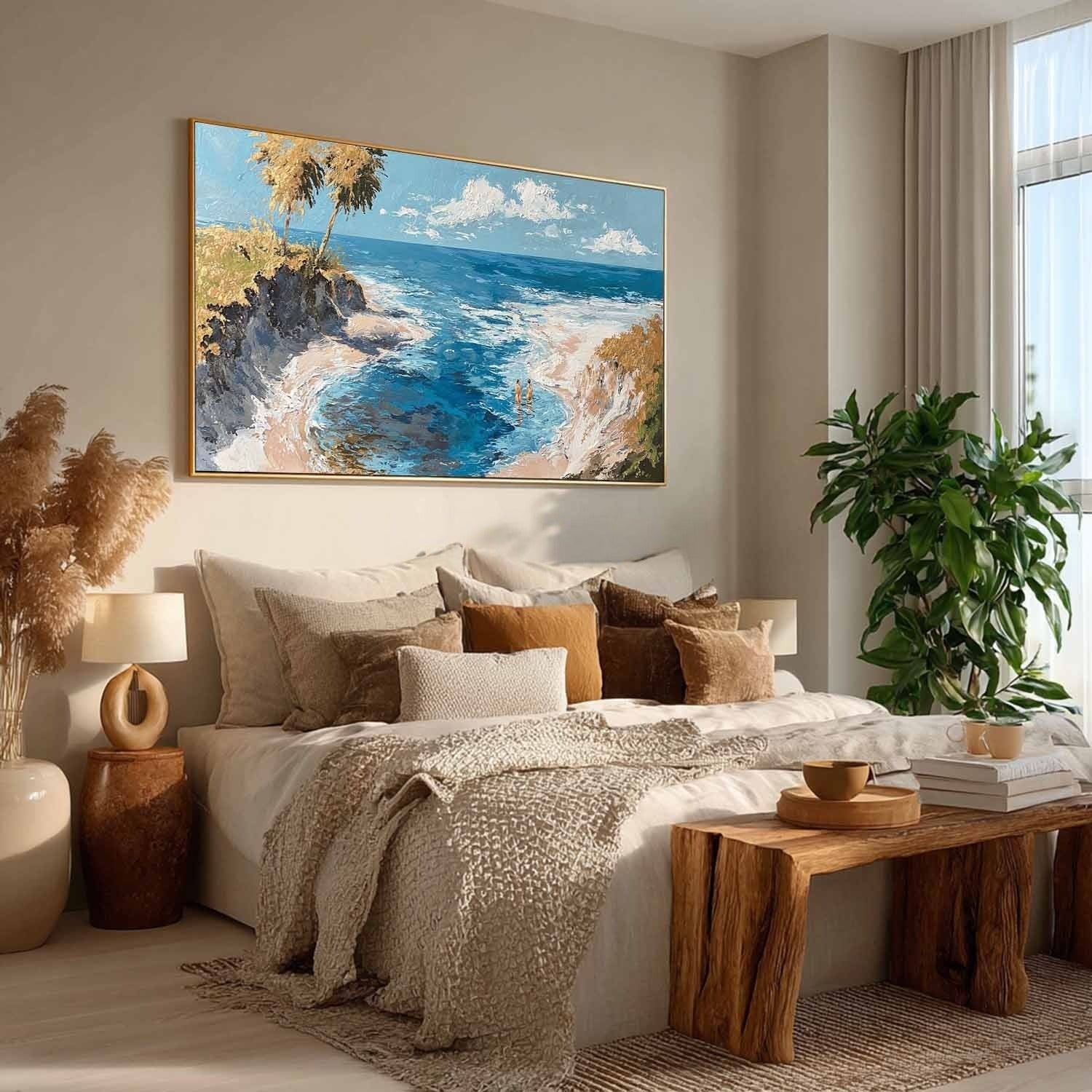 Tropical Cove Impasto Painting