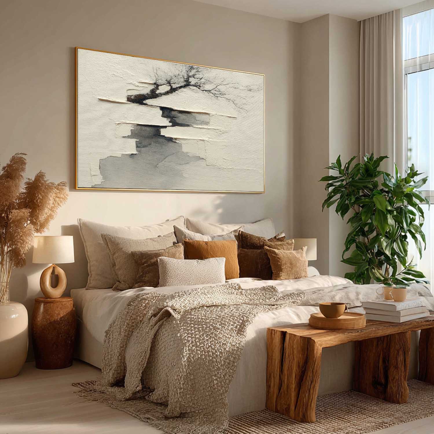 Wall Art Minimalist Oriental Ink Winter