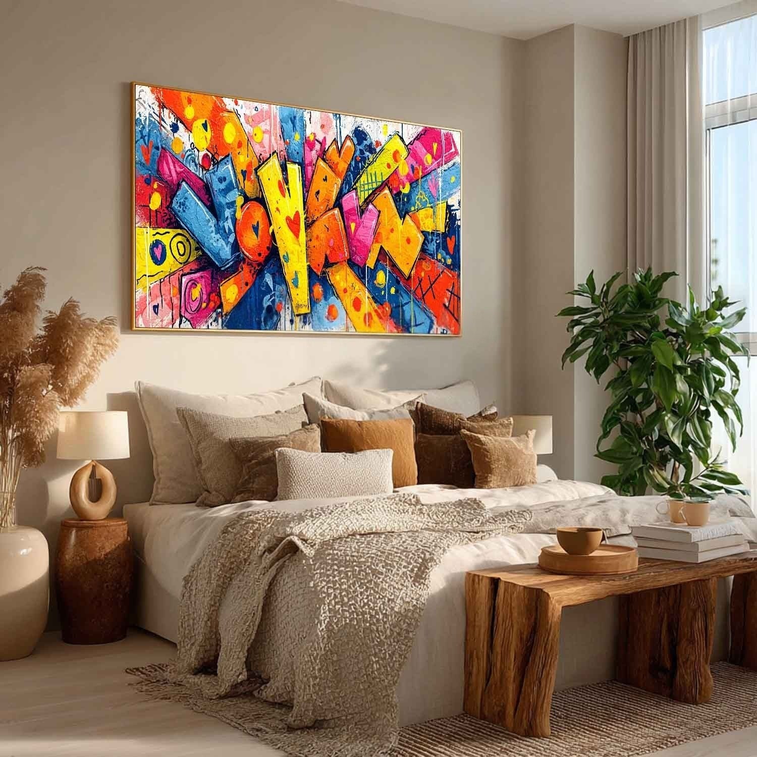Wide Format Graffiti Pop Art Impasto Painting