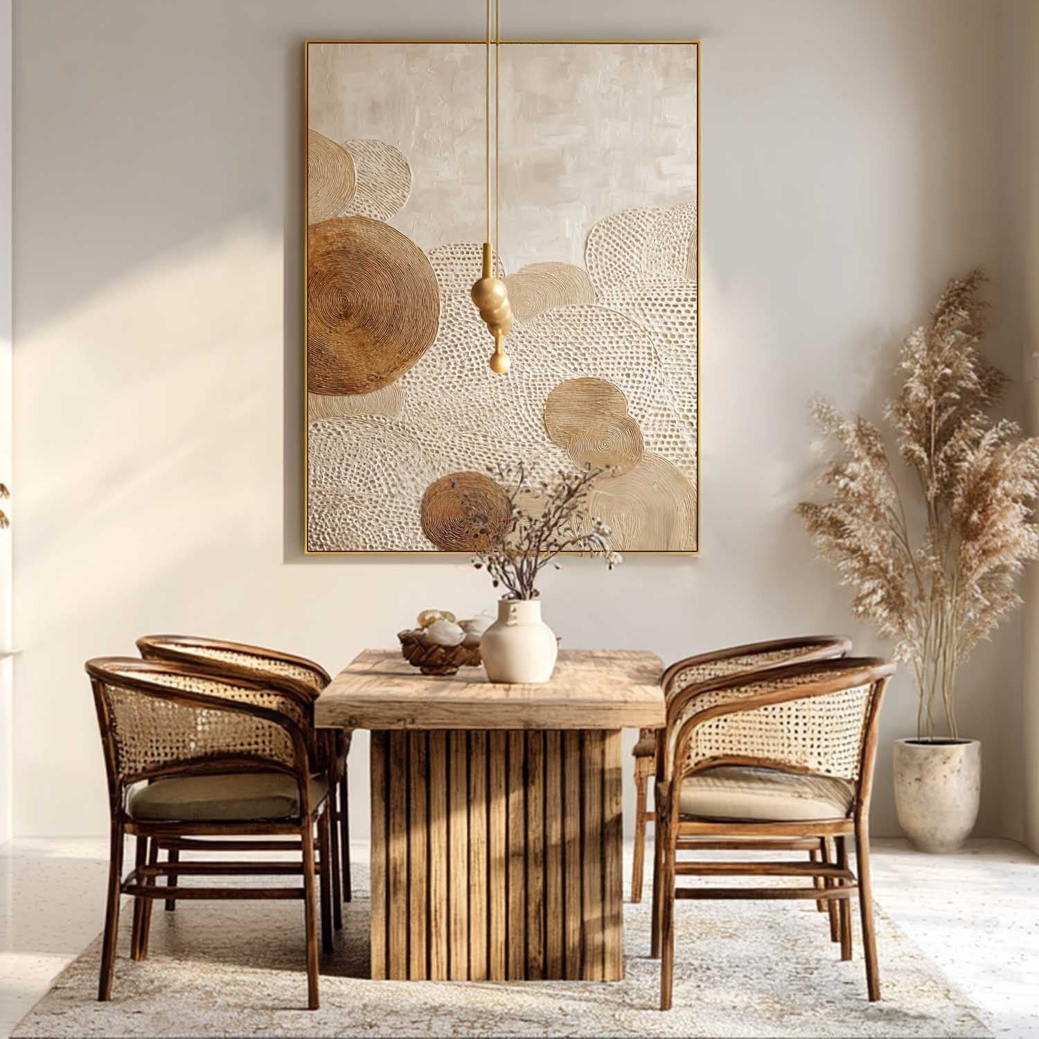 Wall Art Neutral Textured Oil Painting