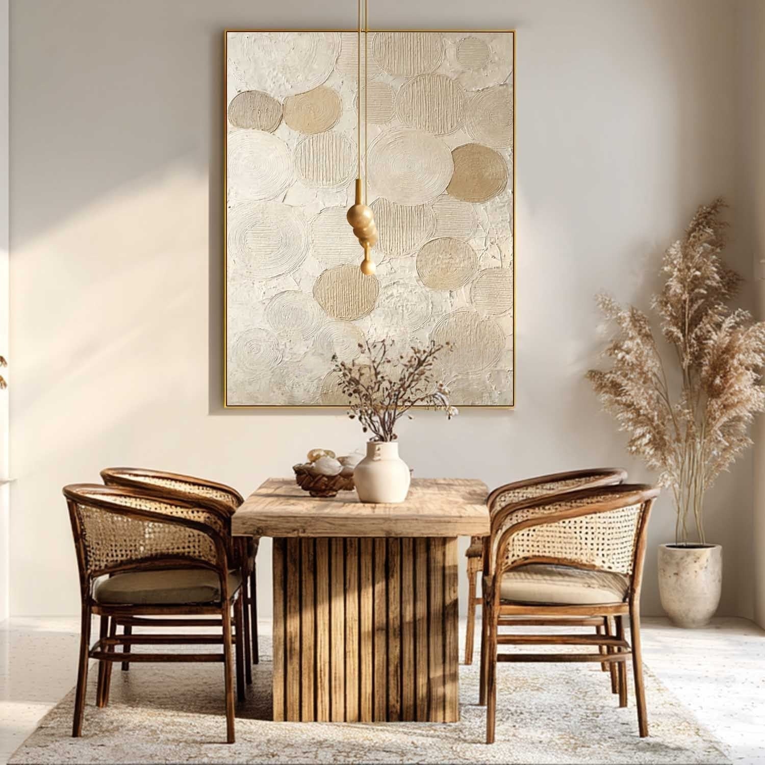 Wall Art Neutral Textured Oil Painting