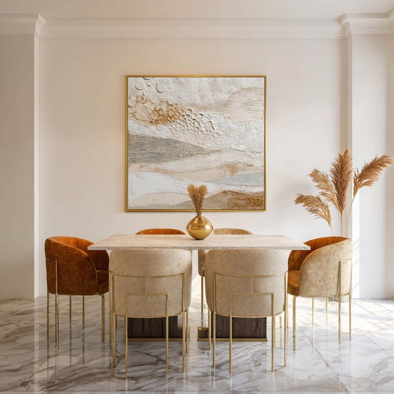 Wall Art Neutral Circle Abstract Minimalist Painting