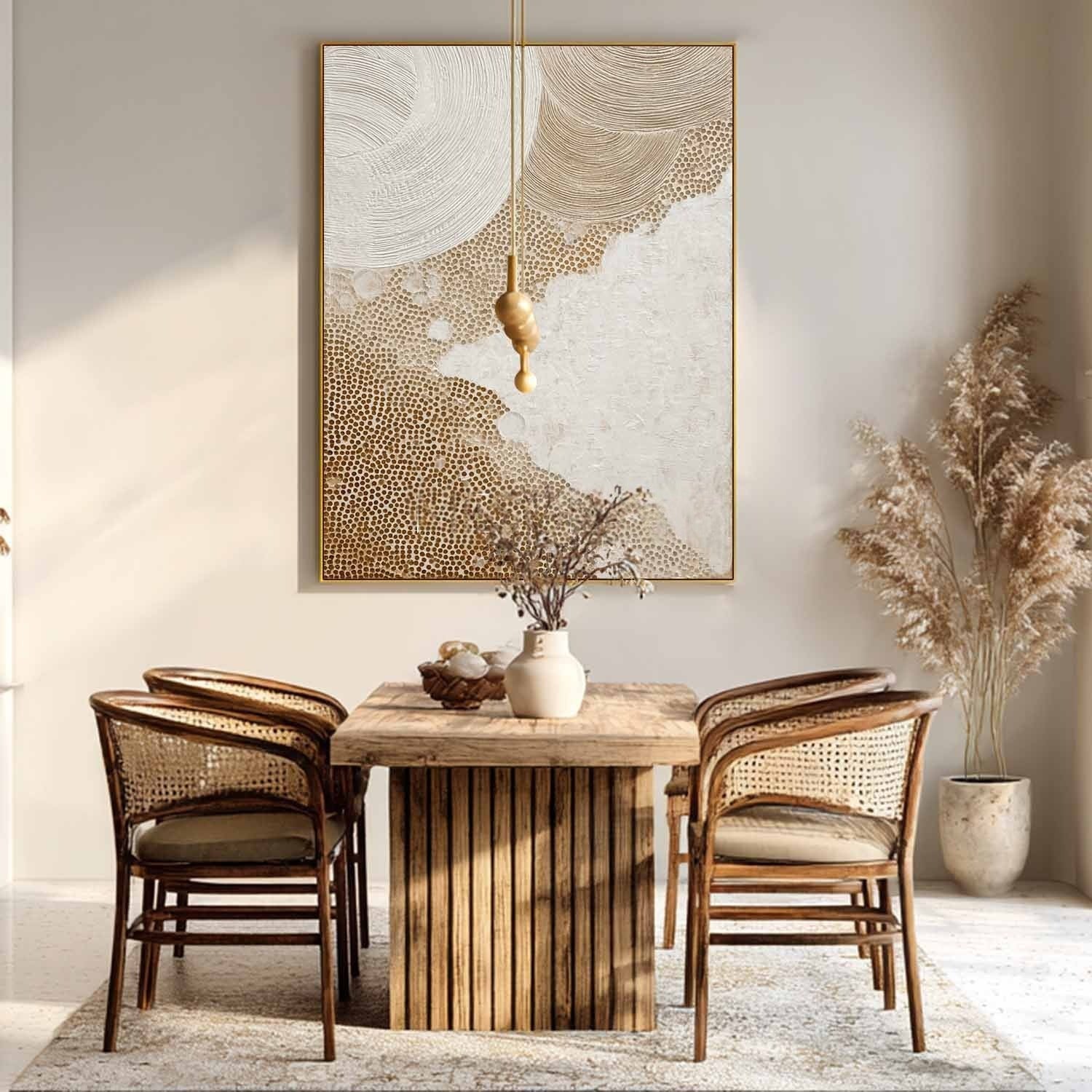 Wall Art Neutral Textured Oil Painting