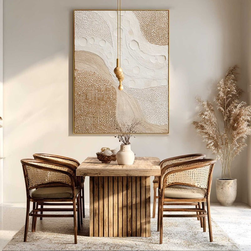Wall Art Organic Flow Texture Bohemian Painting