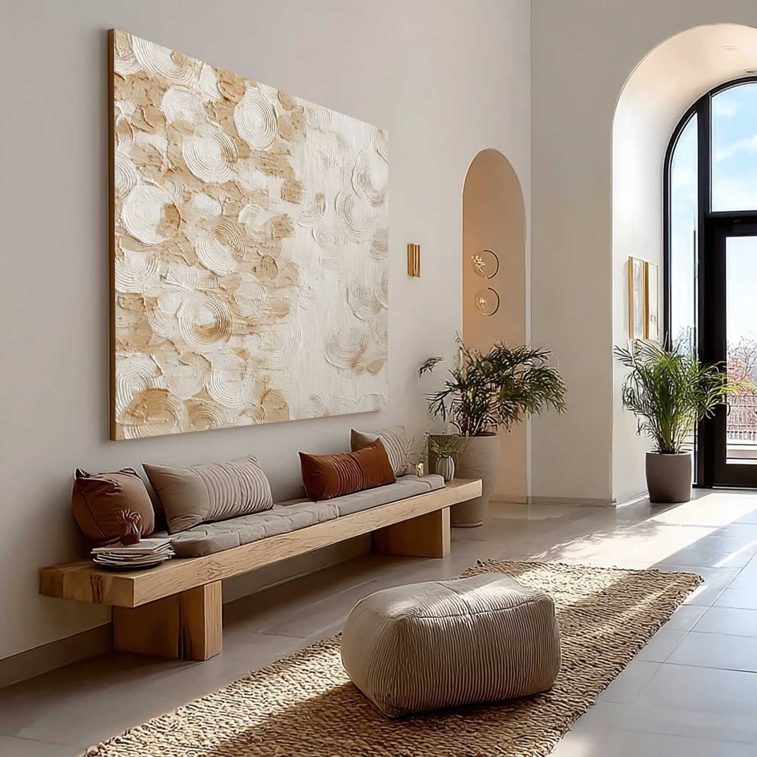 Wall Art Neutral Textured Oil Painting