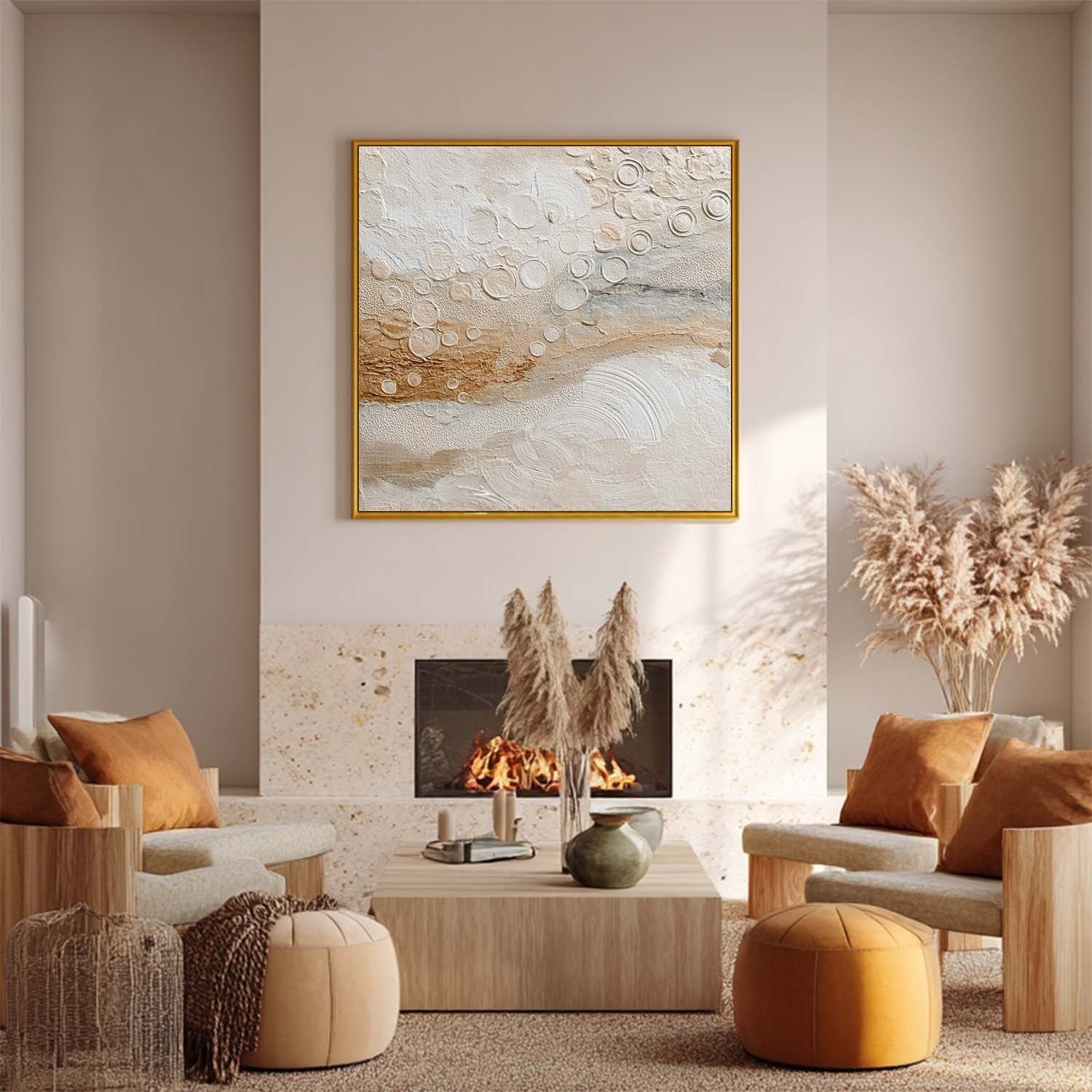Wall Art Bubbly Texture Oil Painting