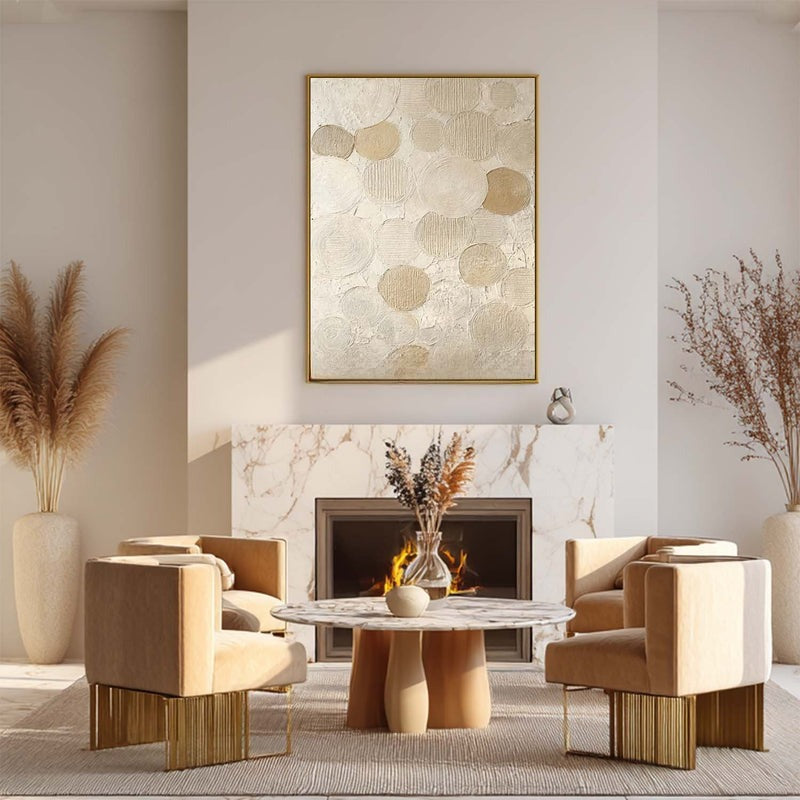Wall Art Neutral Textured Oil Painting