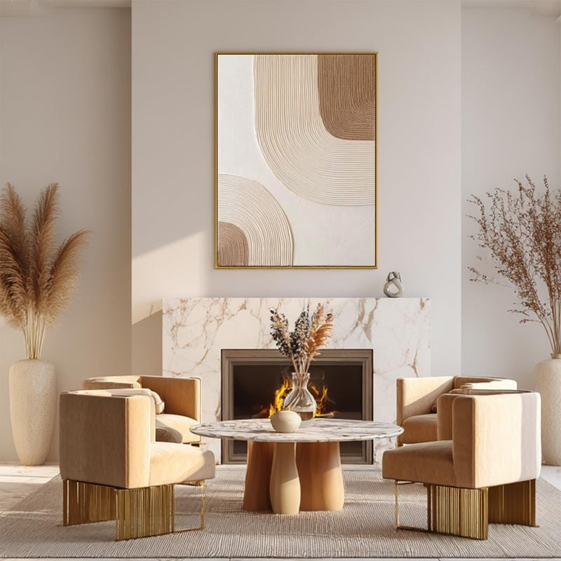 Wall Art Abstract Line Texture Painting
