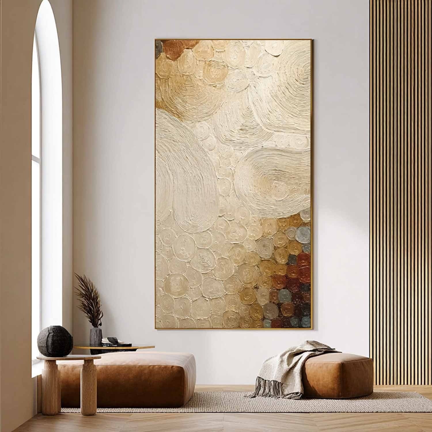Wall Art Textured Block Impasto Bohemian